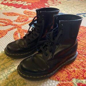 Dr. Martens Black Vegan Leather Combat Boots